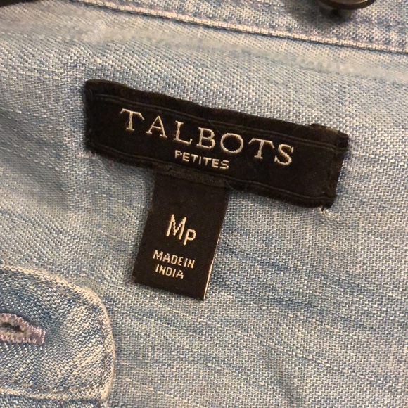 Talbots, Petite Denim Button-Down - Picture 3 of 5